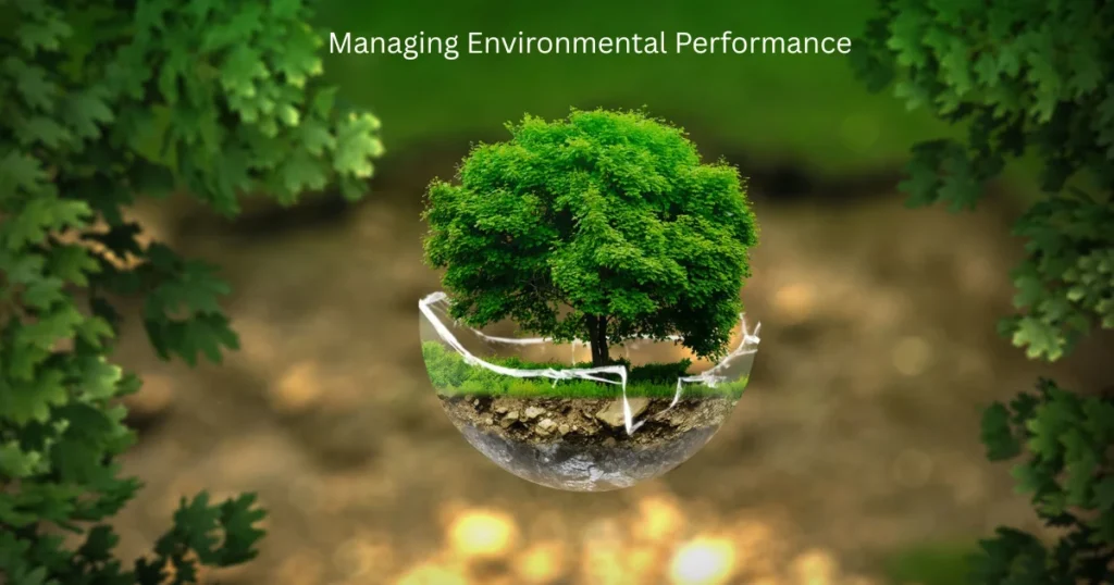 A vibrant green tree is flourishing inside a transparent glass orb and is located amongst green nature, which represents environmentalism. Sustainability and the management standards of environmental protection. It represents ISO 14001, ISO 14067, and ISO 50001.